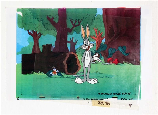 BUGS BUNNY OUTDOORS PRODUCTION ANIMATION CELL.    