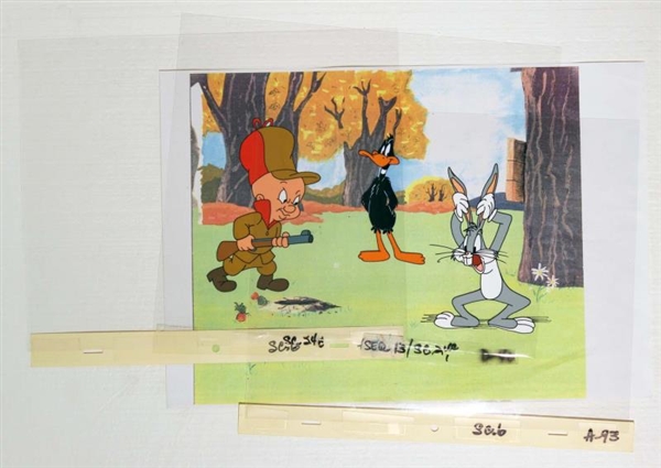 BUGS, DAFFY, & ELMER PRODUCTION  ANIMATION CELL.  
