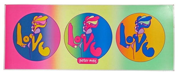 PETER MAX ‘LOVE’ NYC BUS SIGN.                    