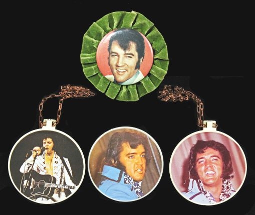 LOT OF 4 ELVIS PHOTO BUTTONS.                     