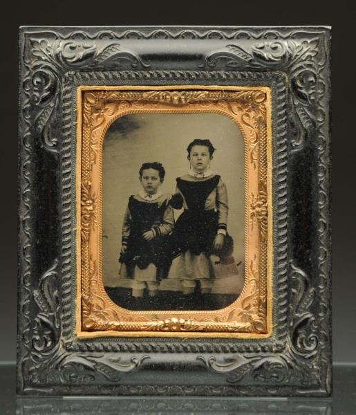 TIN TYPE OF TWO SISTERS.                          