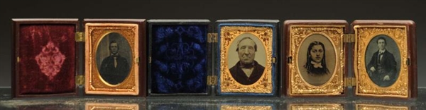 LOT OF 3: DAGUERREOTYPES IN THERMOPLASTIC CASES.  