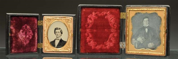 LOT OF 2: DAGUERREOTYPES IN THERMOPLASTIC CASES.  