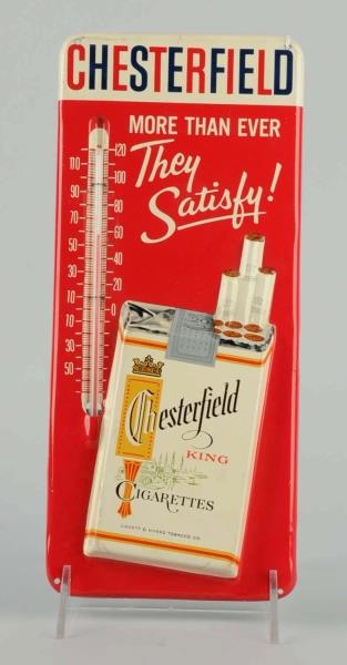 CHESTERFIELD CIGARETTES ADVERTISING THERMOMETER.  