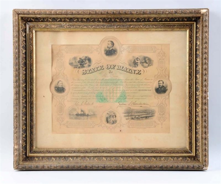 DOCUMENT SIGNED BY GENERAL JOSHUA L. CHAMBERLAIN. 