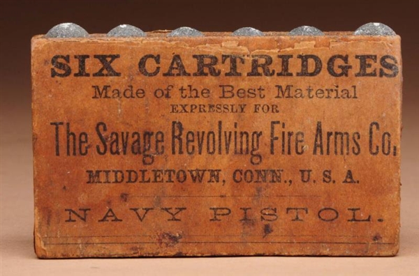 SAVAGE REVOLVING FIRE ARMS CO. SIX CARTRIDGES.    