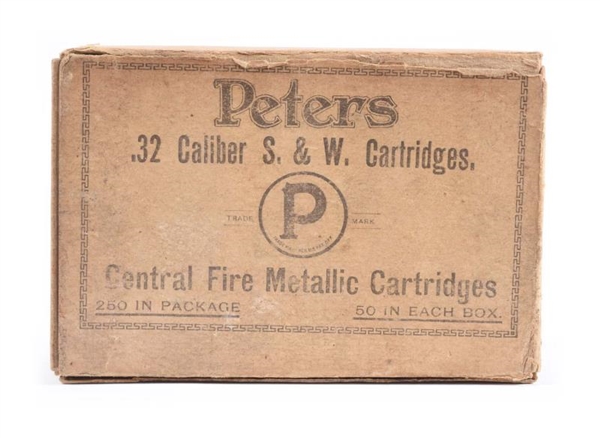 PETER .32 CAL. S&W FULL PACKAGE OF 5 SEALED BOXES 