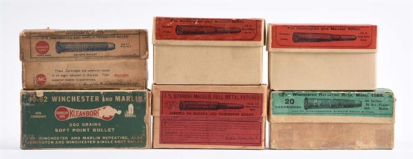 LOT OF 6: RIFLE BOXES.                            
