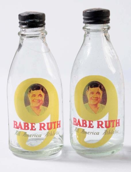 LOT OF 8: BABE RUTH BOTTLES IN CARTON.            