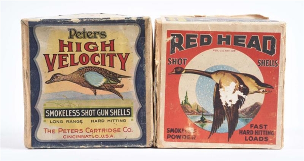 LOT OF 2: SHOT SHELL BOXES.                       