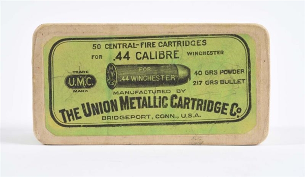 U.M.C.  SEALED BOX OF .44-40 AMMO FOR WINCHESTER. 