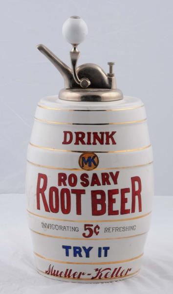 ROSARY ROOT BEER SYRUP DISPENSER.                 