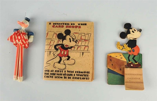 LOT OF 4: MICKEY MOUSE & DONALD DUCK ITEMS.       