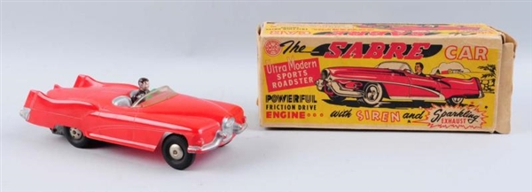 MARX PLASTIC FRICTION THE SABRE CAR TOY.          