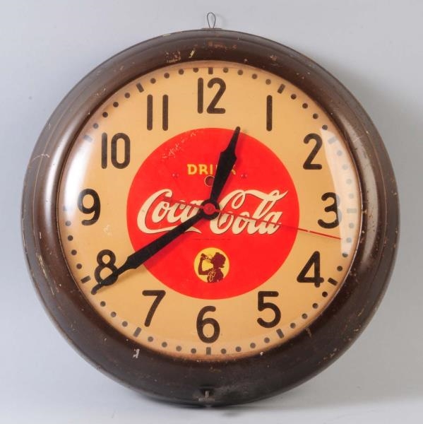 1930S COCA-COLA ELECTRIC CLOCK.                   