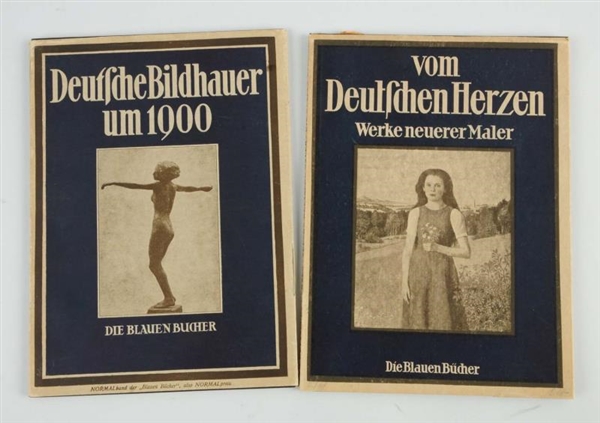 LOT OF 2: 1925 GERMAN BLUE BOOK ART BOOKS.        