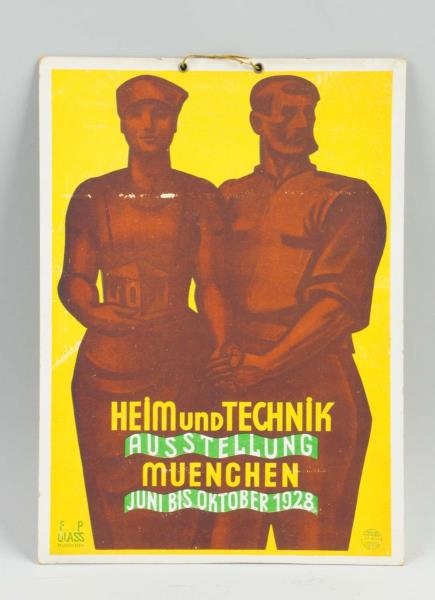 1928 GERMAN HOME & TECHNOLOGY EXPO POSTER.        