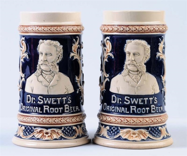 LOT OF 2: DR. SWETTS ROOT BEER MUGS.             