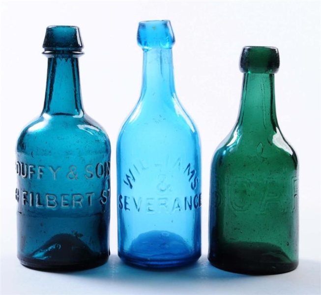 LOT OF 3: EARLY BEER BOTTLES.                     