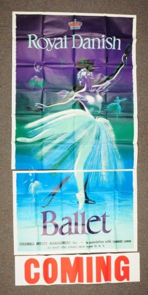 HUGE 1950S ROYAL DANISH BALLET POSTER.            