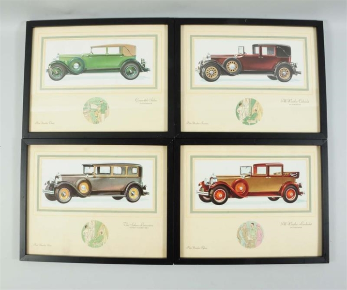 LOT OF 8: PACKARD COLORED ADVERTISING PLATES.     