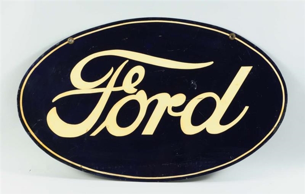 FORD OVAL DOUBLE SIDED TIN SIGN.                  