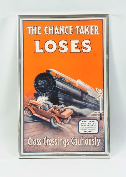 FRAMED THE CHANCE-TAKER LOSES PAPER POSTER.       