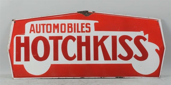 PORCELAIN HOTCHKISS AUTOMOBILES SIGN.             