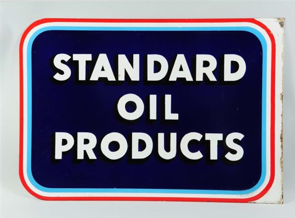 DOUBLE-SIDED PORCELAIN STANDARD OIL PRODUCTS SIGN 
