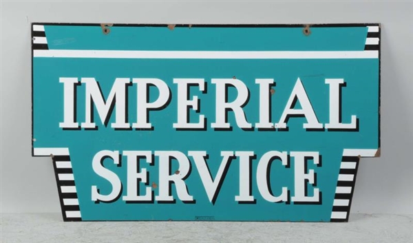 DOUBLE-SIDED DIE-CUT IMPERIAL SERVICE SIGN.       