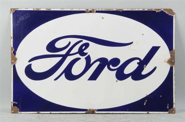 PORCELAIN FORD IN OVAL SIGN.                      