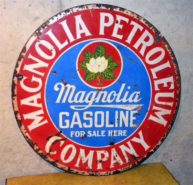 MAGNOLIA GASOLINE WITH SINGLE FLOWER GRAPHIC.     