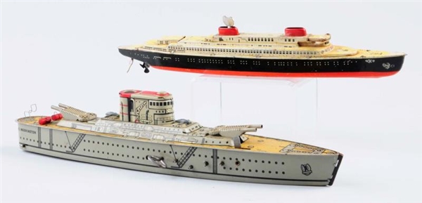 LOT OF 2: TIN WIND - UP SHIPS.                    
