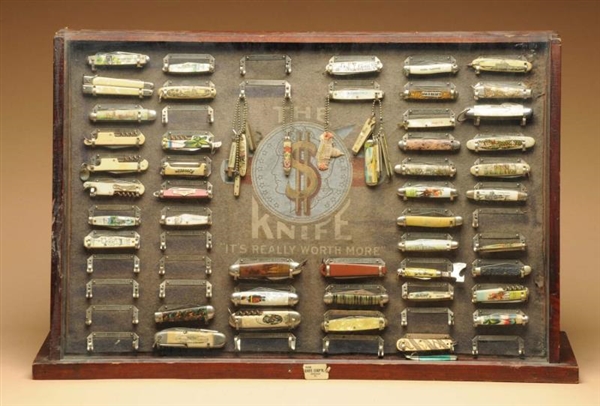 THE DOLLAR KNIFE CO. DISPLAY CASE.                