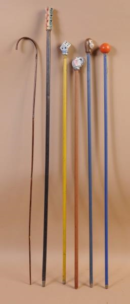 LOT OF 6: NOVELTY CANES.                          