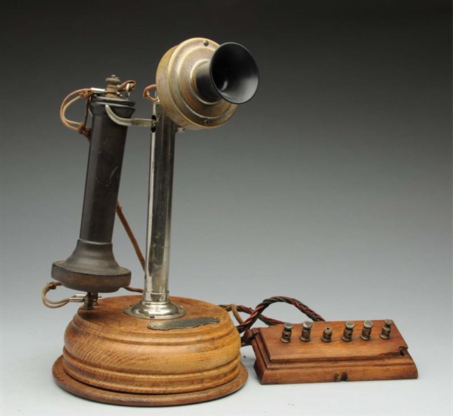 1898 CHICAGO TELEPHONE SUPPLY CO. DESK SET.       