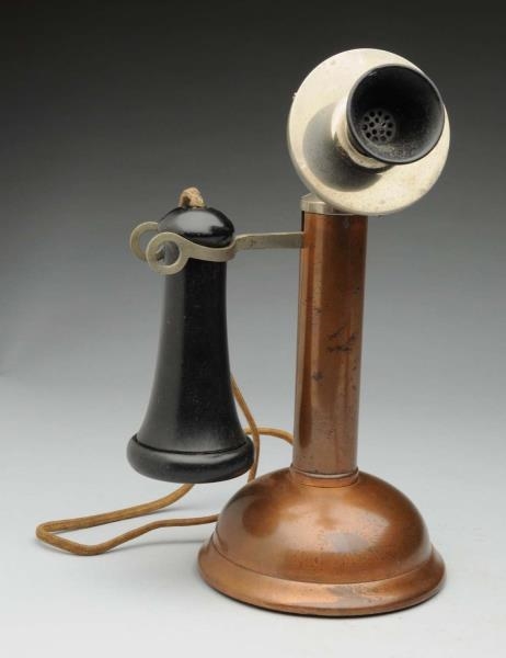 CHICAGO COPPER OIL CAN CANDLESTICK.               