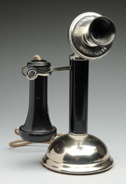 CHICAGO OIL CAN MONTGOMERY WARD CANDLESTICK PHONE 
