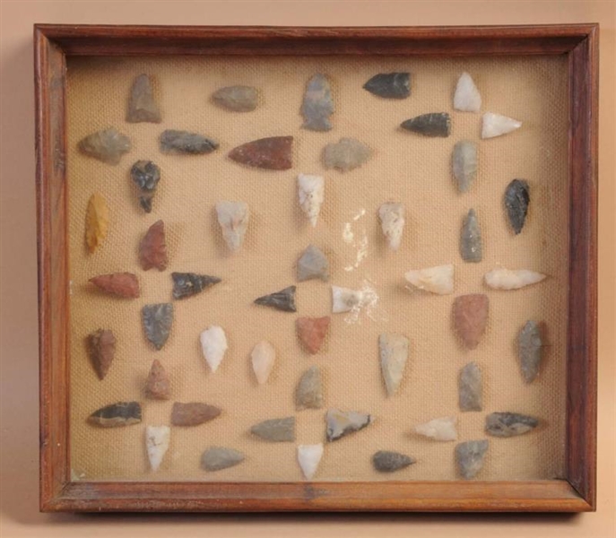 WOOD FRAME WITH APPROX. 55 REPRODUCTION POINTS.   
