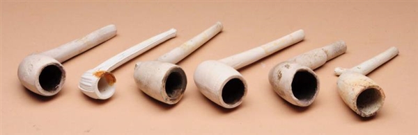 LOT OF 6: HISTORIC CLAY PIPES.                    