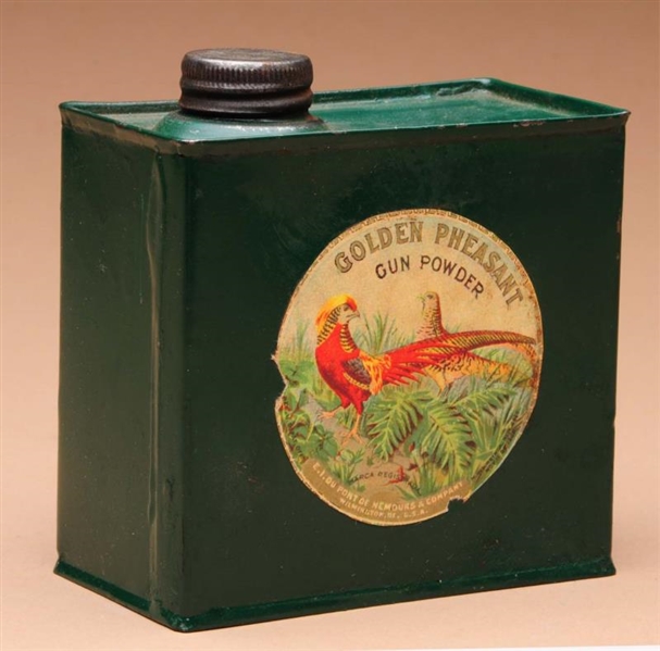 POWDER TIN WITH ADDED OLD LABEL.                  