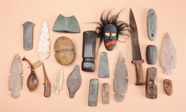 LOT OF 20: GROUP OF ARTIFACTS.                    