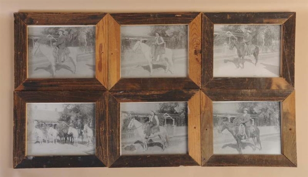 LOT OF 6: BLACK AND WHITE COWBOY PHOTOS.          