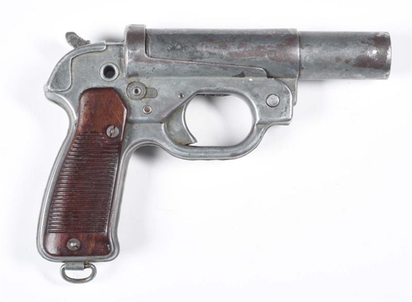 NAZI STAMPED ALUMINUM FLARE GUN.                  