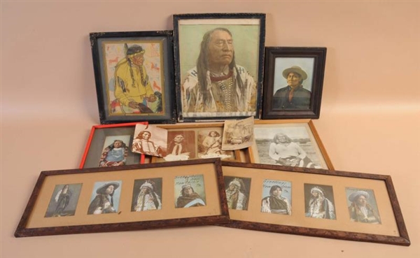 LOT OF PICTURES DEPICTING NATIVE AMERICANS.       