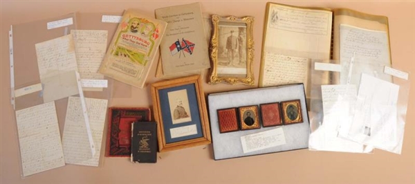 LOT OF CIVIL WAR CORRESPONDENCE & OTHER ITEMS.    