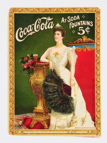 COCA-COLA ADVERTISING TRADE CARD BEAUTIFUL WOMAN. 
