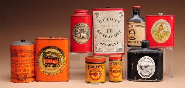 COLLECTION OF 6: VINTAGE POWDER CANS.             