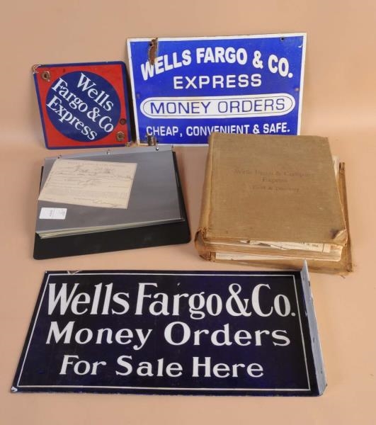 LOT OF WELLS FARGO SIGNS AND OTHERS.              