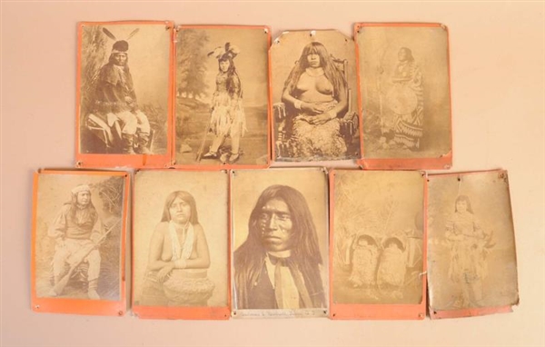 LOT OF 9: EARLY INDIAN PHOTOS.                    